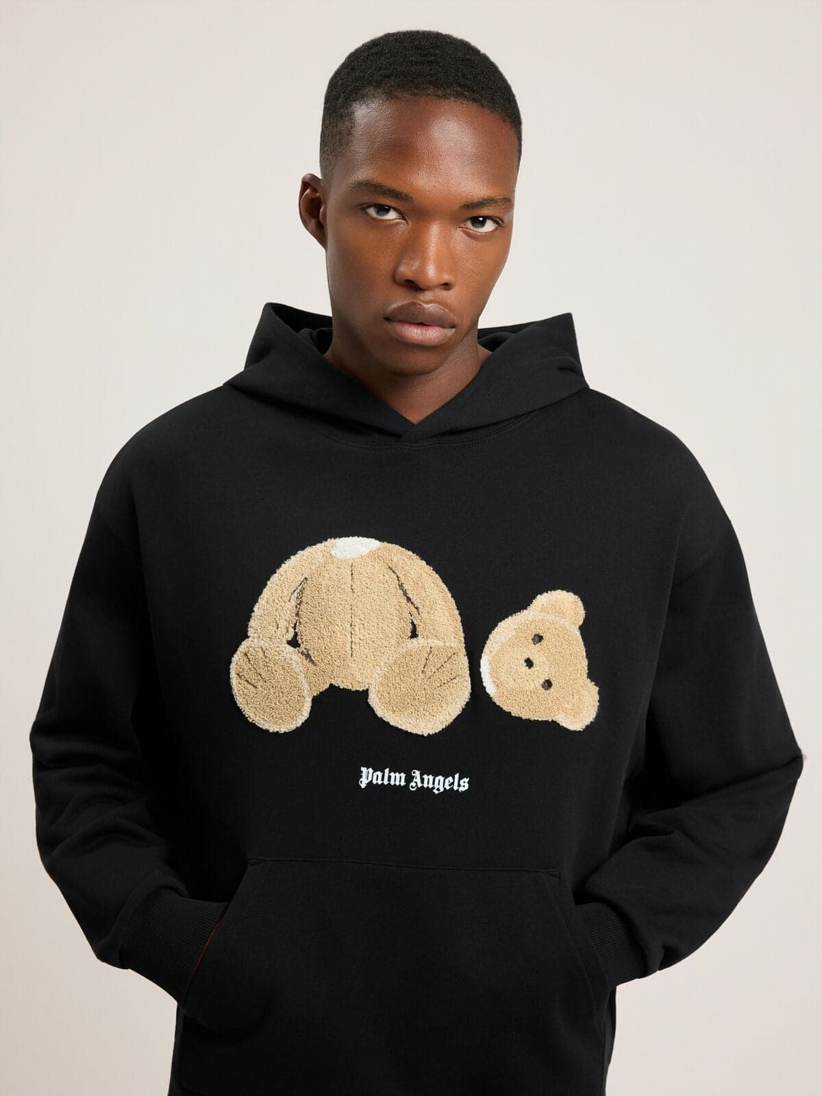 Palm Angels Bear Hoodie, Indossato