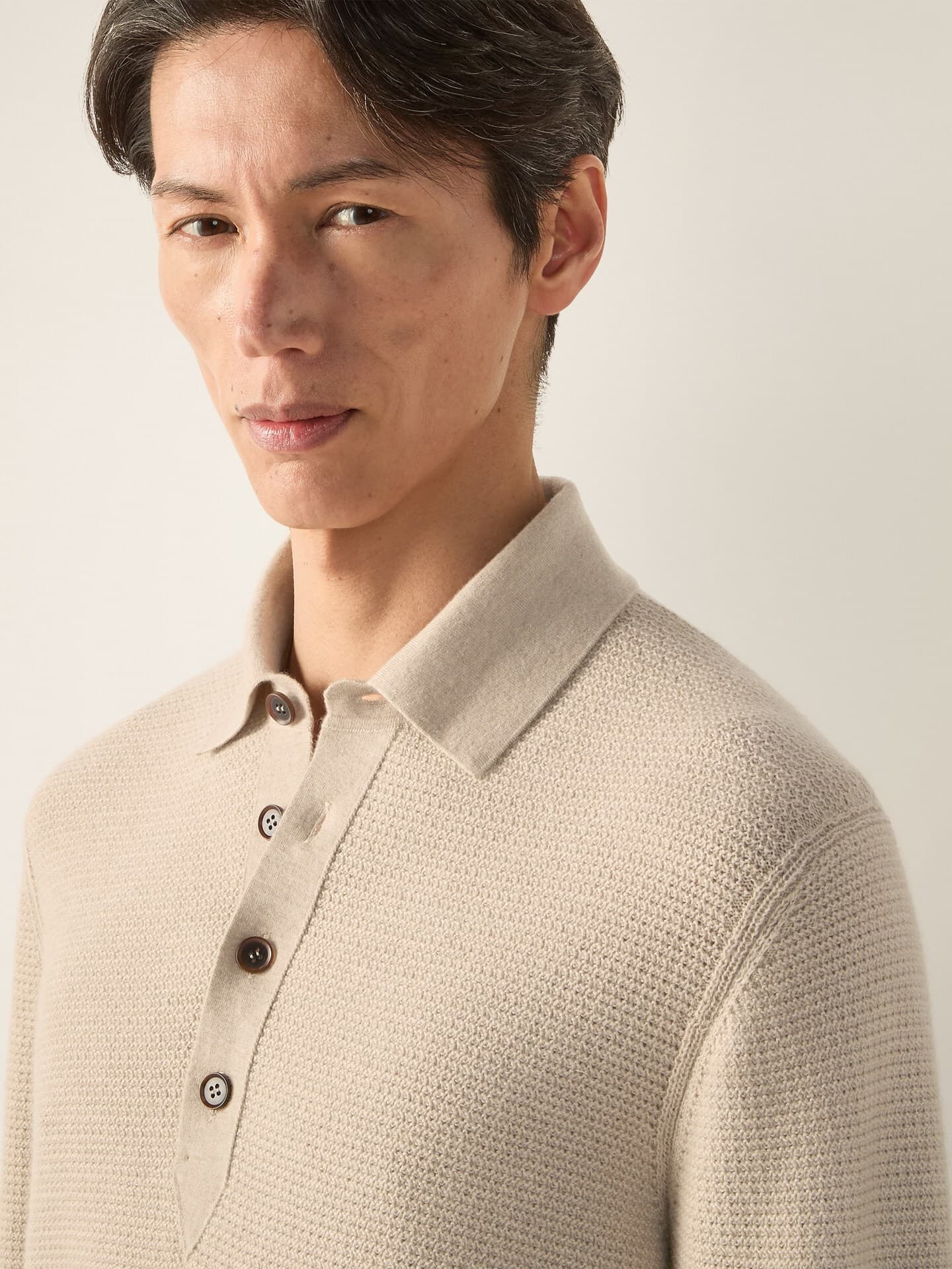 Zegna Oasi Cashmere polo, Collar
