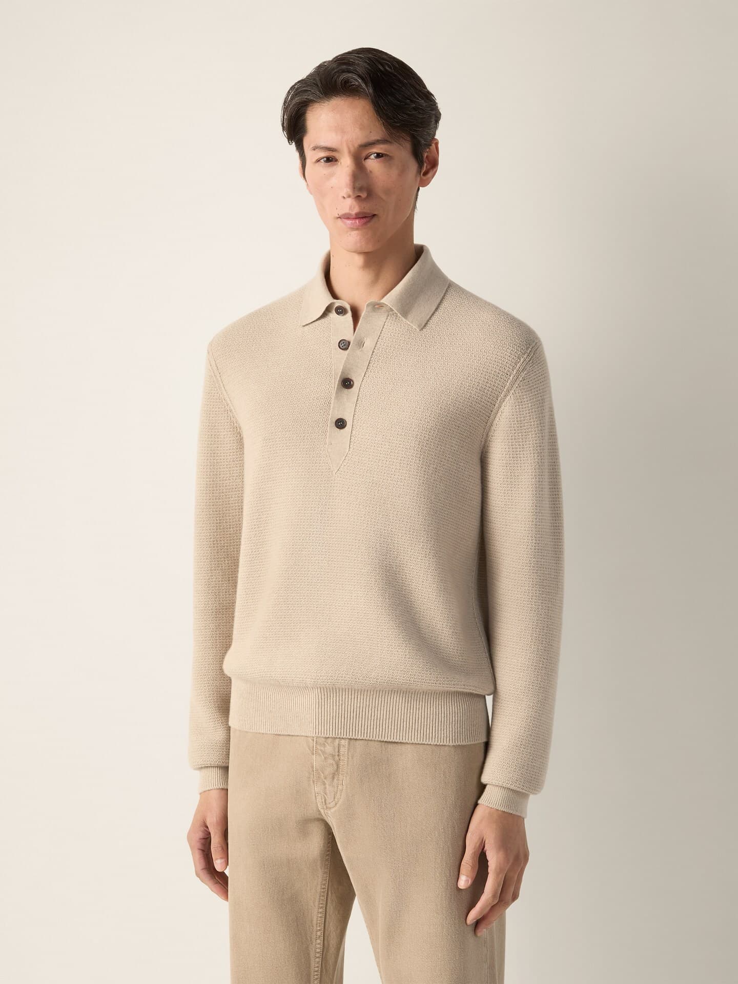 Zegna Oasi Cashmere polo, On the body