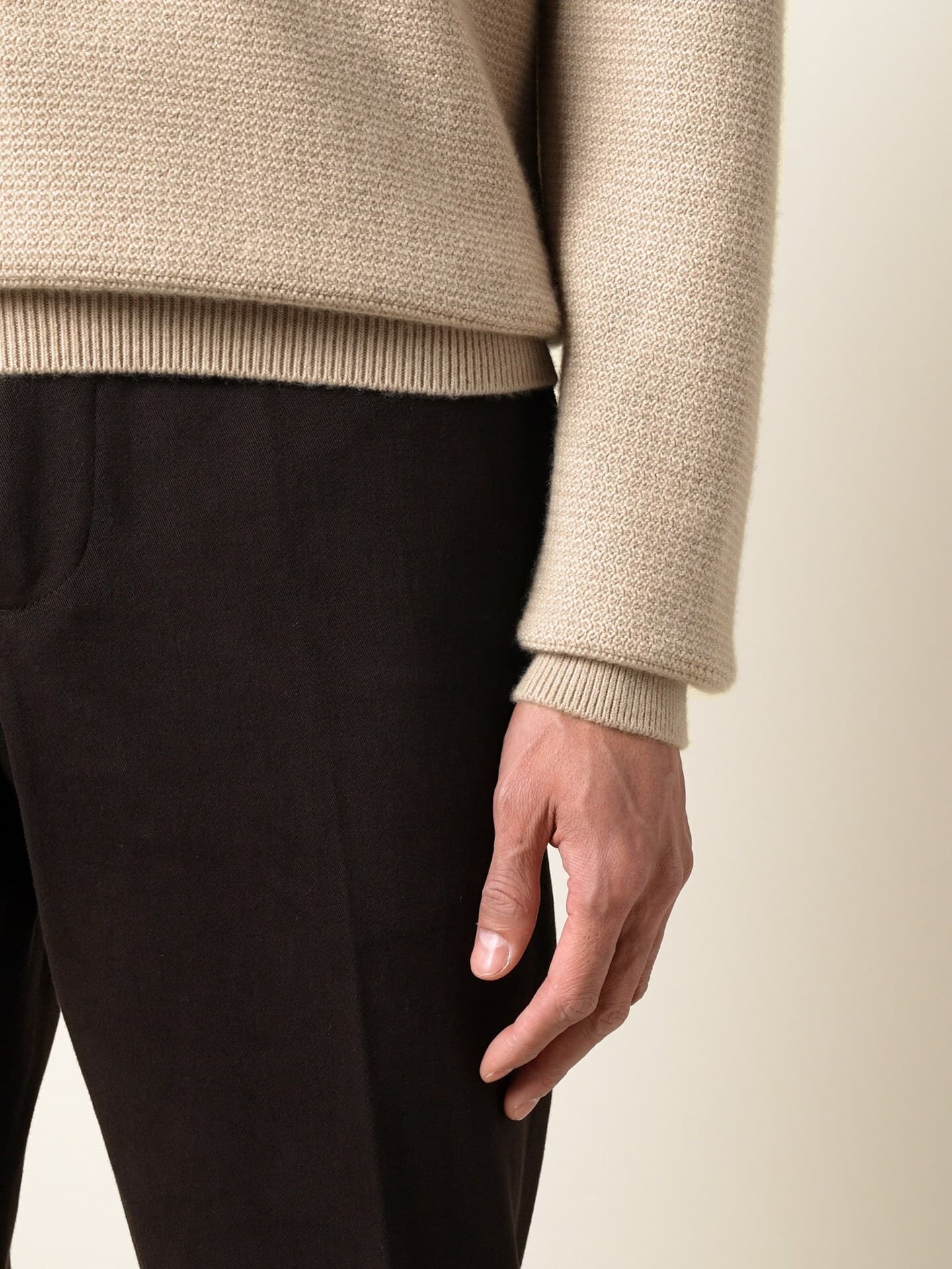 Zegna Oasi Cashmere polo, Cuff and hem