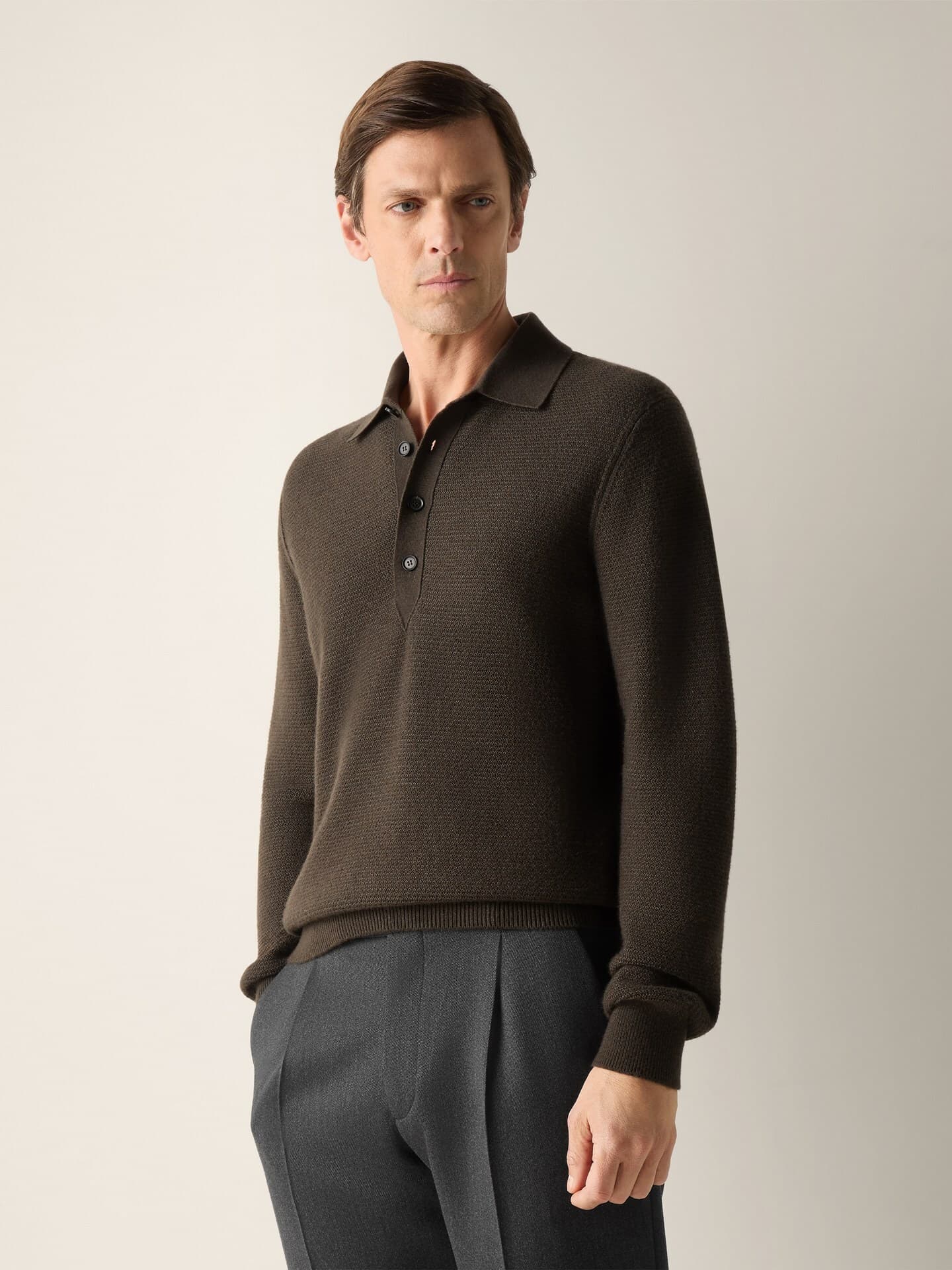 Zegna Polo in Oasi Cashmere, Indossato