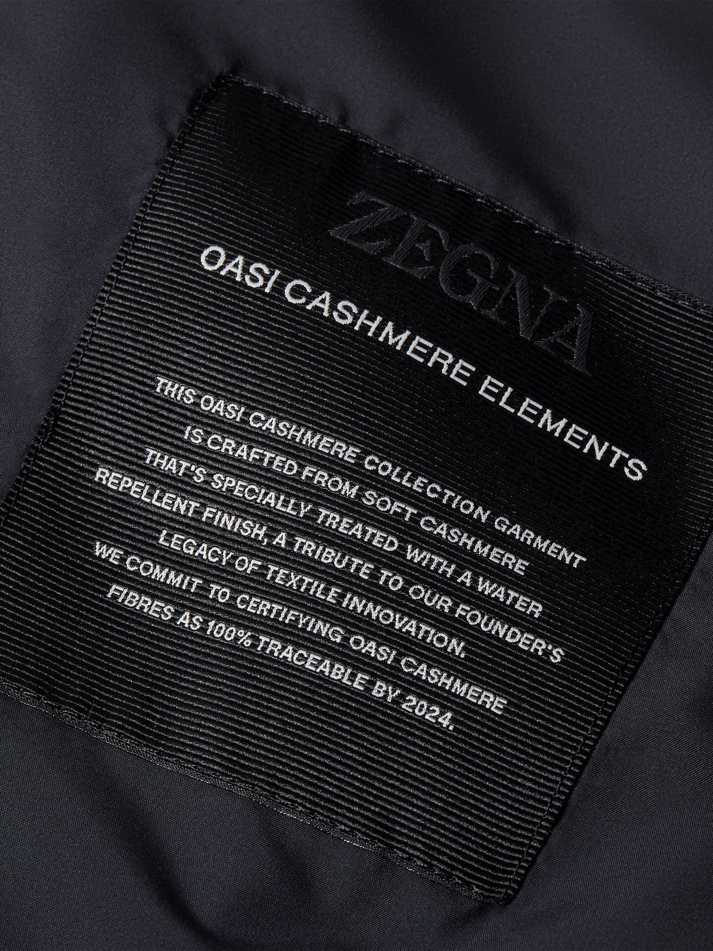 Zegna Bomber in Oasi Cashmere Elements, Dettaglio